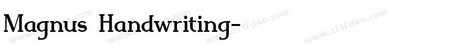 Magnus Handwriting字体转换